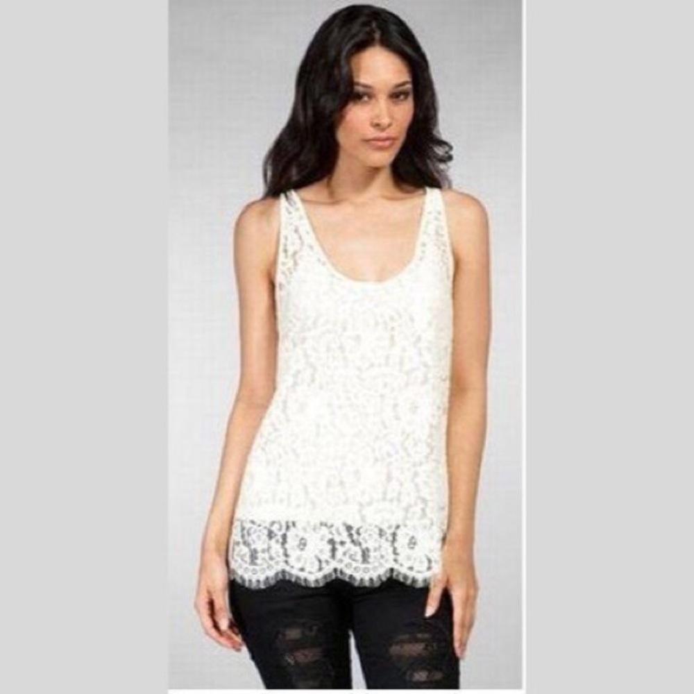 Joie All Over Lace Drew B Racerback Tank
